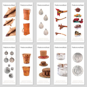 bundle of peskotomuhkati artefacts - bookmarks